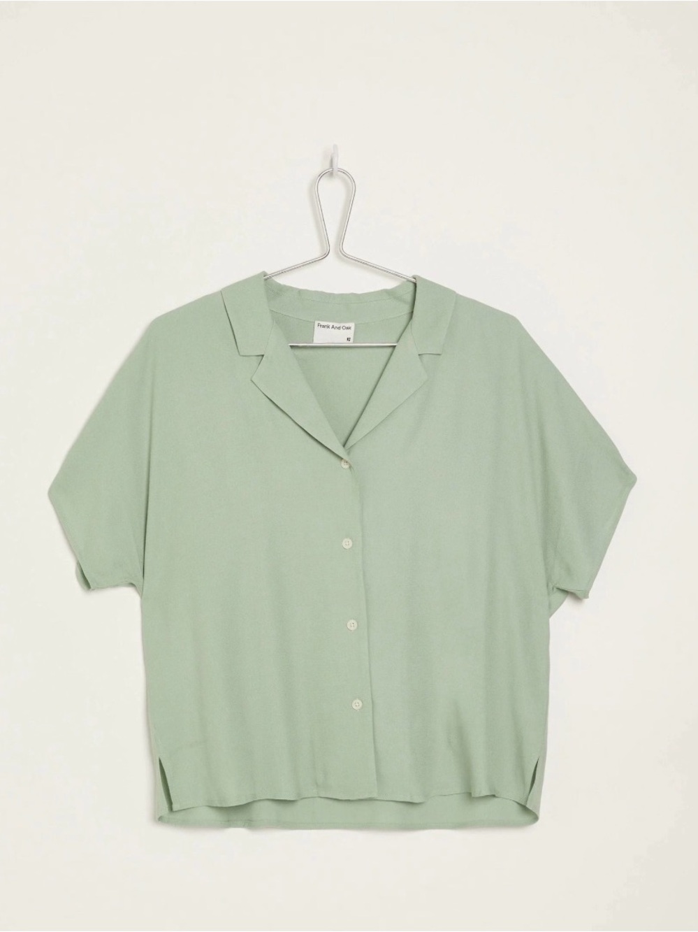 Flowy Short-Sleeve Button Front Top